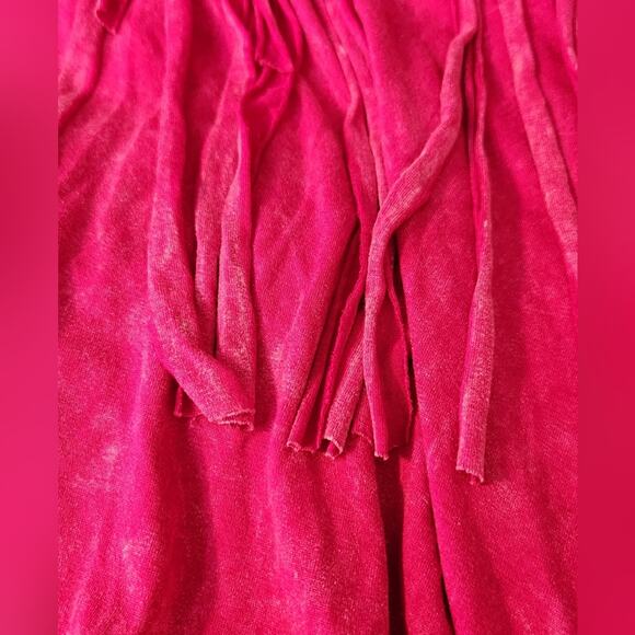 NWT Fringe One Shoulder Mineral Dyed Large Festival Top from Blue Buttercup - Picture 4 of 5